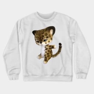 adorable happy cute furry Jaguar Crewneck Sweatshirt